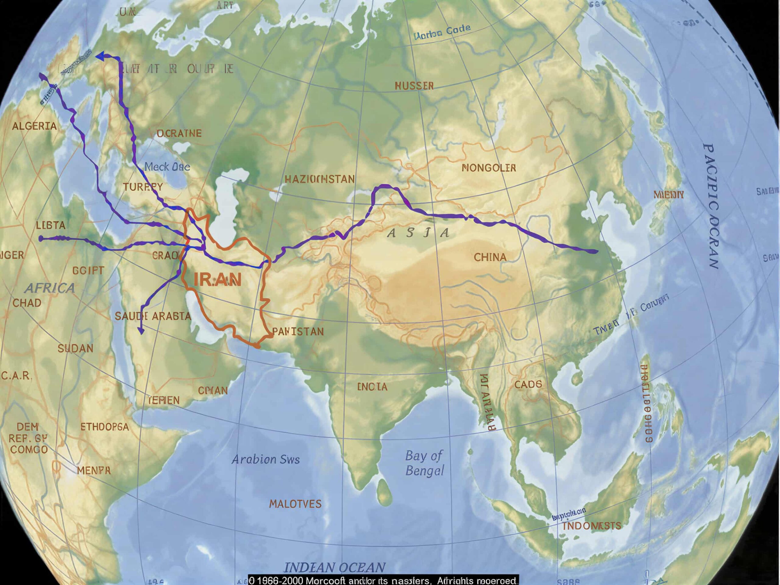 مسیرهای اصلی راه ابریشم