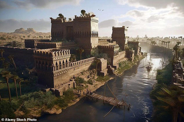 The hymn was sung in praise the city of Babylon (artist's impression)a. Founded in 6000 BC, Babylon was once the largest city in the world 